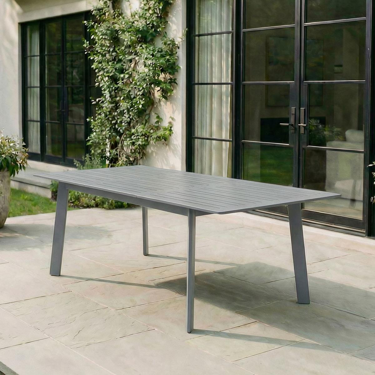 GARTENTISCH VERANO grau - Grau, Metall (103/180/75cm) - IDIMEX