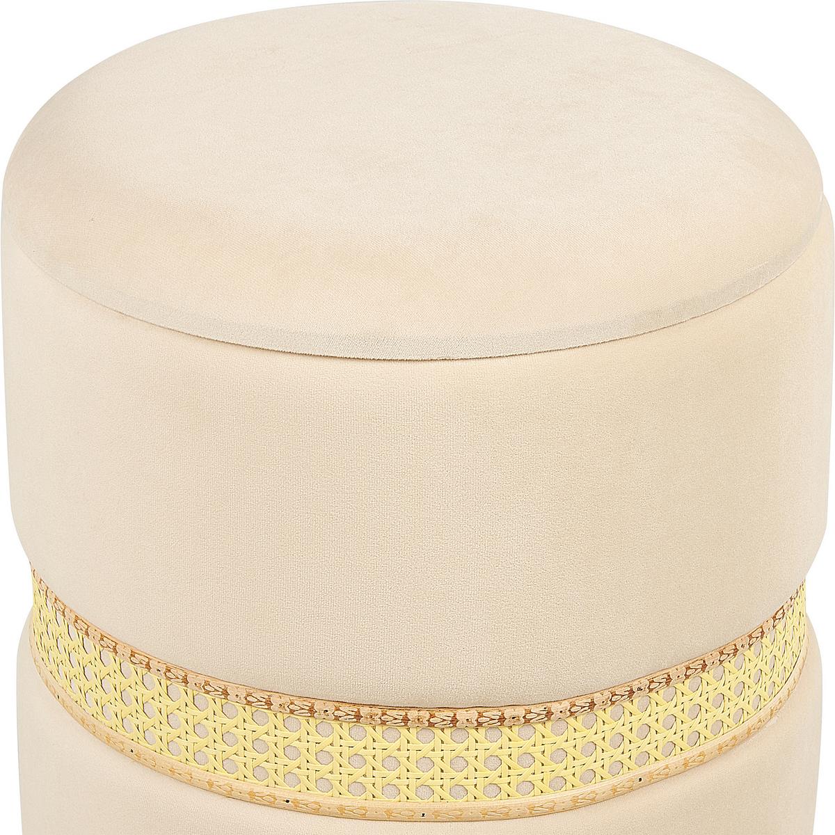 POUF Medford 30-34/30-34/38-43 cm - Beige, Textil (30/38/30cm) - Beliani