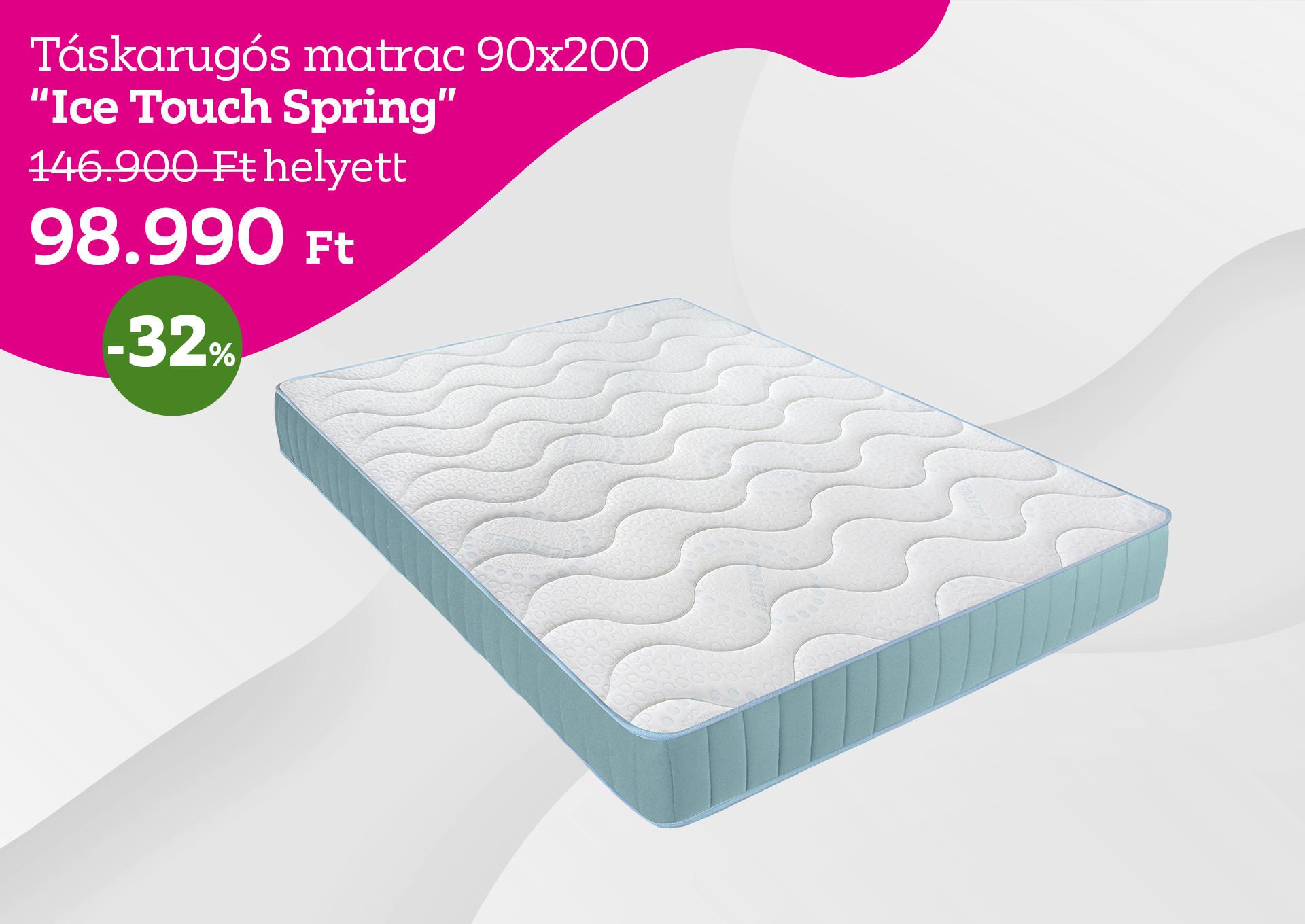 Táskarugós matrac ICE TOUCH SPRING 146900 Forint helyett 98990 Forint, kedvezmény mértéke 32%
