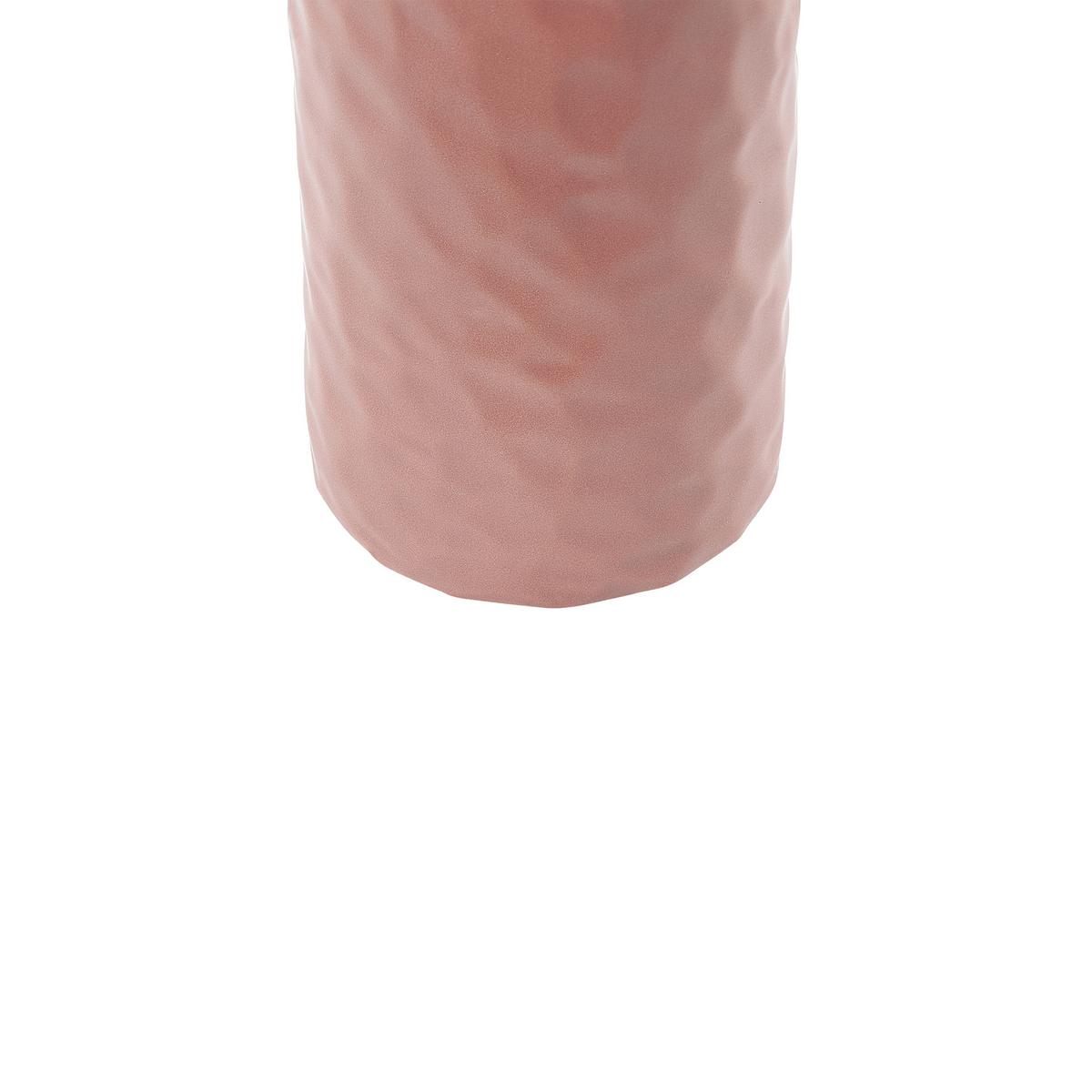 BLUMENVASE Porzellan rosa Drama - Rosa, Keramik (24cm) - Beliani