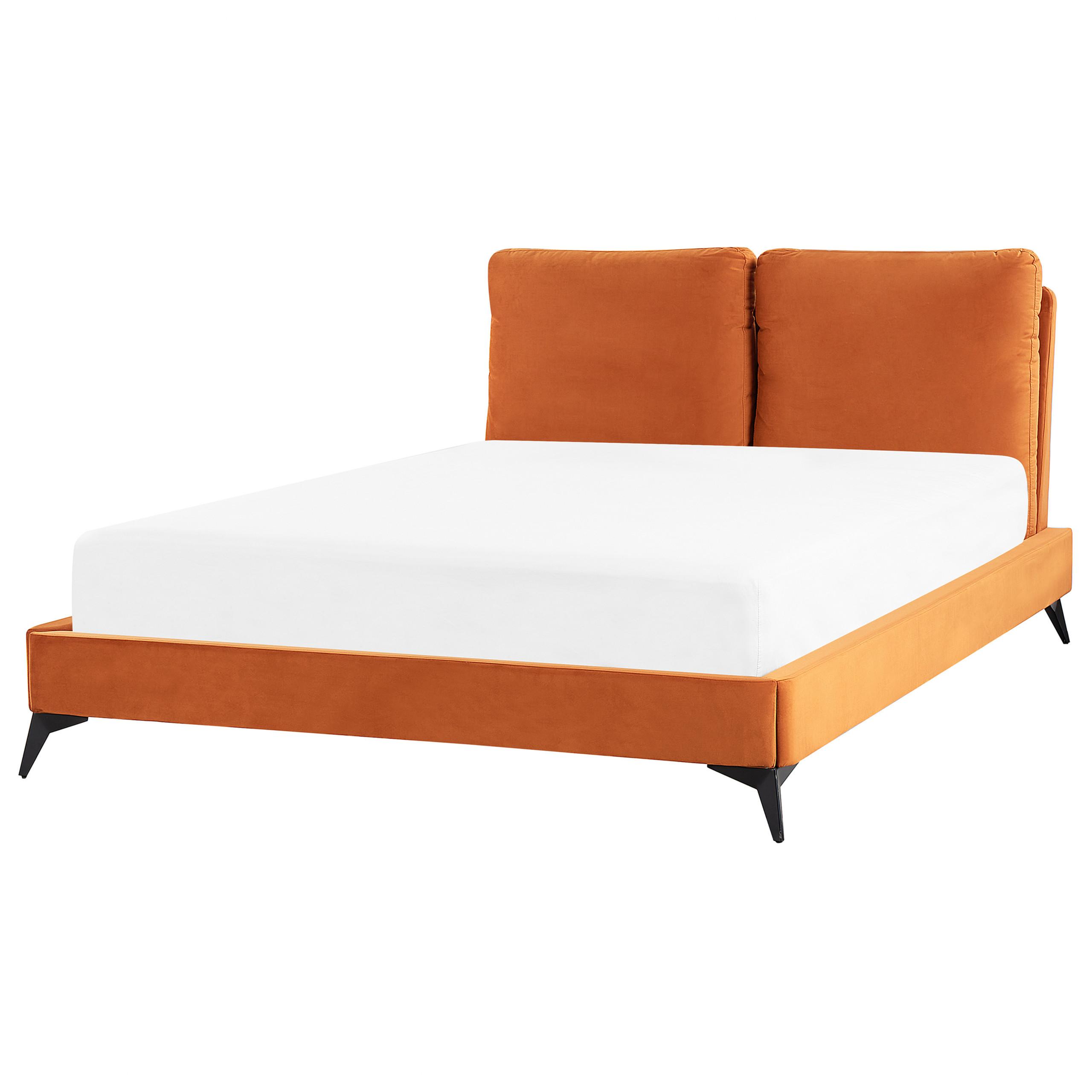 POLSTERBETT 140/200cm Orange Melle - Orange, Textil (140/200cm) - Beliani
