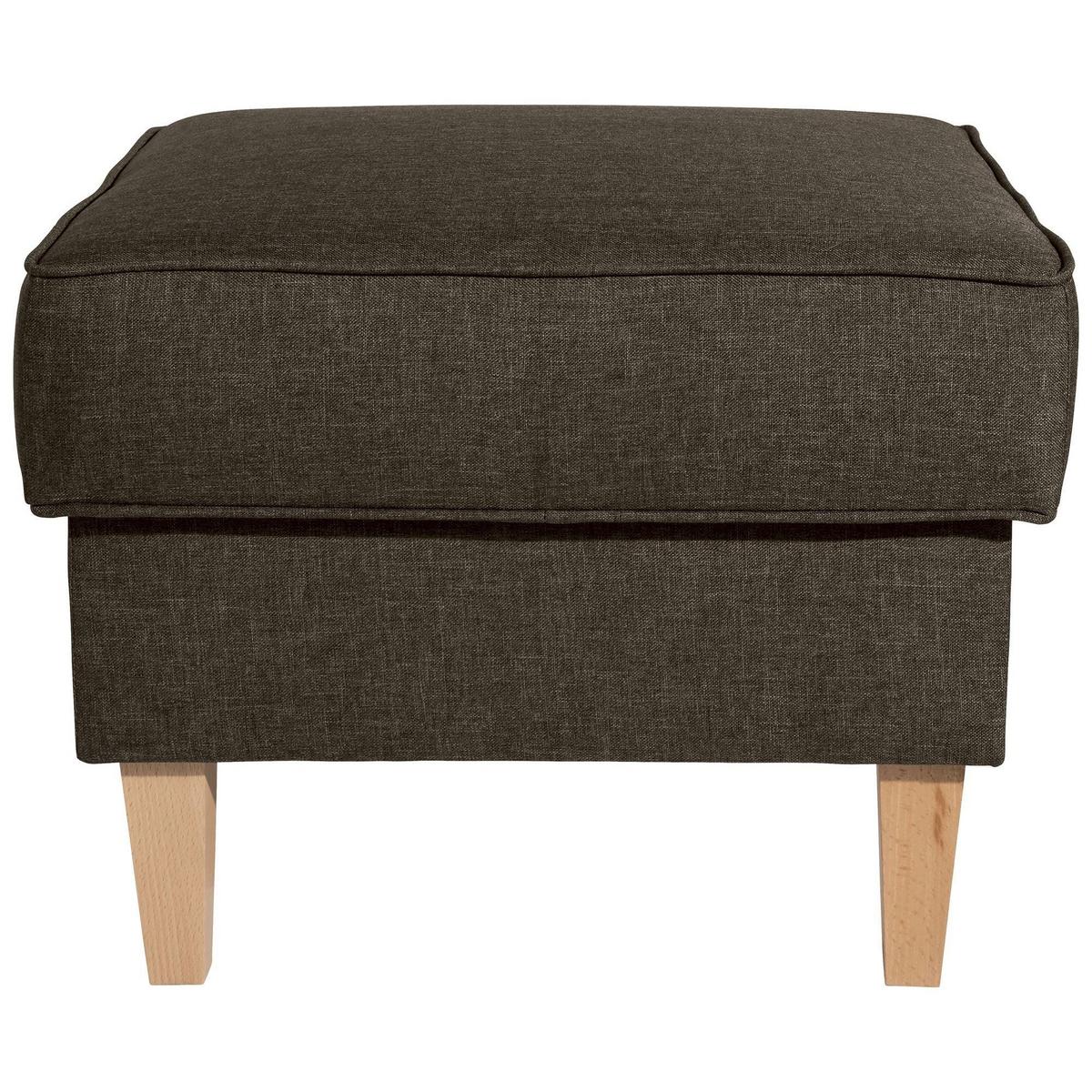 HOCKER Karlen Bezug Flachgewebe Buche natur / sahara - Buchefarben/Sahara, Kunststoff (53/45/53cm) - 58aufmkessel