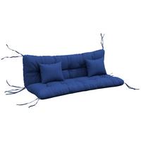 SITZKISSEN 4er Set Polyester PP-Baumwolle Marineblau - Blau, Textil (50/12/150cm) - Outsunny