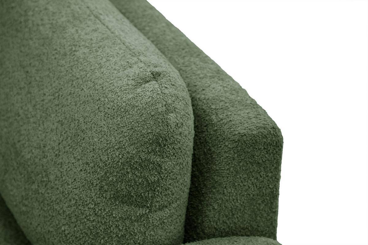 SOFA FEBE 2-Sitzer, olivgrün - Schwarz/Olivgrün, Holz/Textil (160/82/96cm) - Wozimo