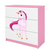 KOMMODE Babydreams Einhorn 81/81/41 - Rosa, Holzwerkstoff (81/81/41cm) - RAUMHIRSCH FURNITURE