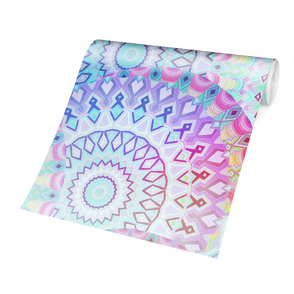 FOTOTAPETE Sommerträume Mandalas 192/192 cm - Multicolor, Papier (192/192cm) - Bilderwelten