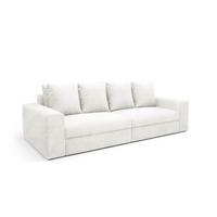 SOFA Paola 3 Sitzplätze Gebrochenes Weiß - Weiß, Holz (272/86/120cm) - Petits-meubles