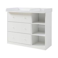 WICKELKOMMODE Beldinupp - Weiß, Holzwerkstoff (55/93/110cm) - [en.casa]