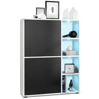 HIGHBOARD Cuba Türen in Schwarz matt - Schwarz, Holzwerkstoff (79/105.5/35.5cm) - Vladon