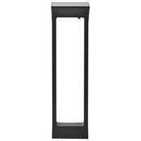SOLAR-LED-POLLERLEUCHTE Schwarz Malden - Schwarz, Metall (17/17/60cm) - Beliani