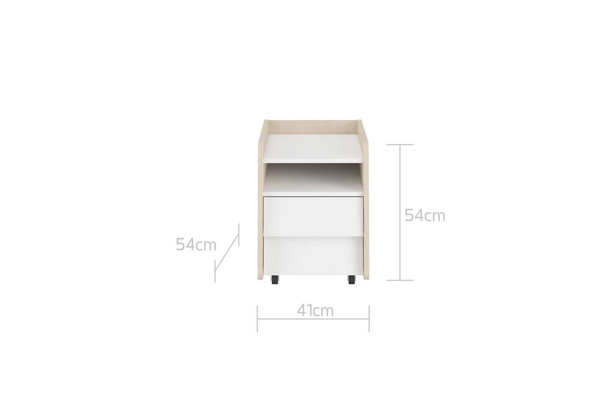 NACHTTISCH SoSixty - Weiß, Holzwerkstoff (41/55/54cm) - RAUMHIRSCH FURNITURE