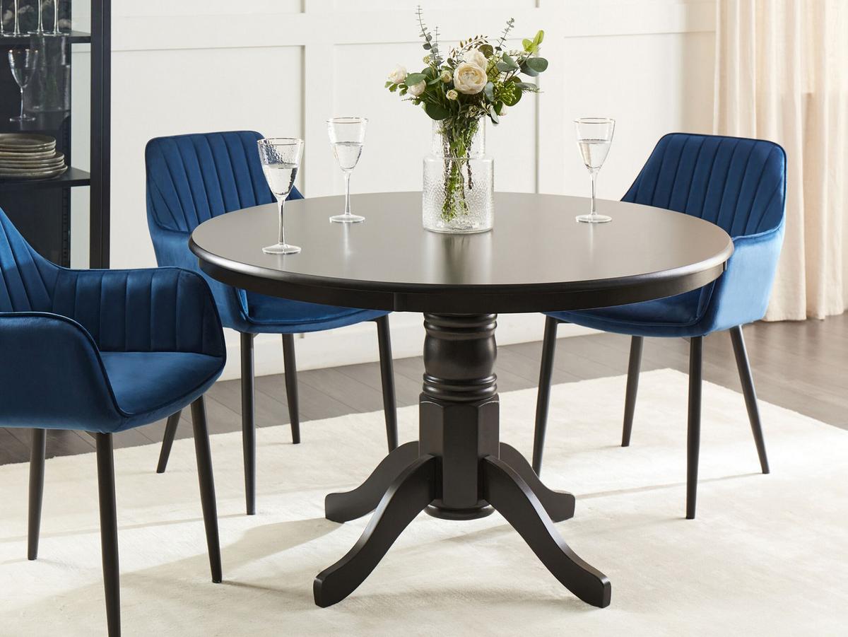 ESSTISCH 120/120 cm Schwarz Akron - Schwarz, Holzwerkstoff (120/120/76cm) - Beliani