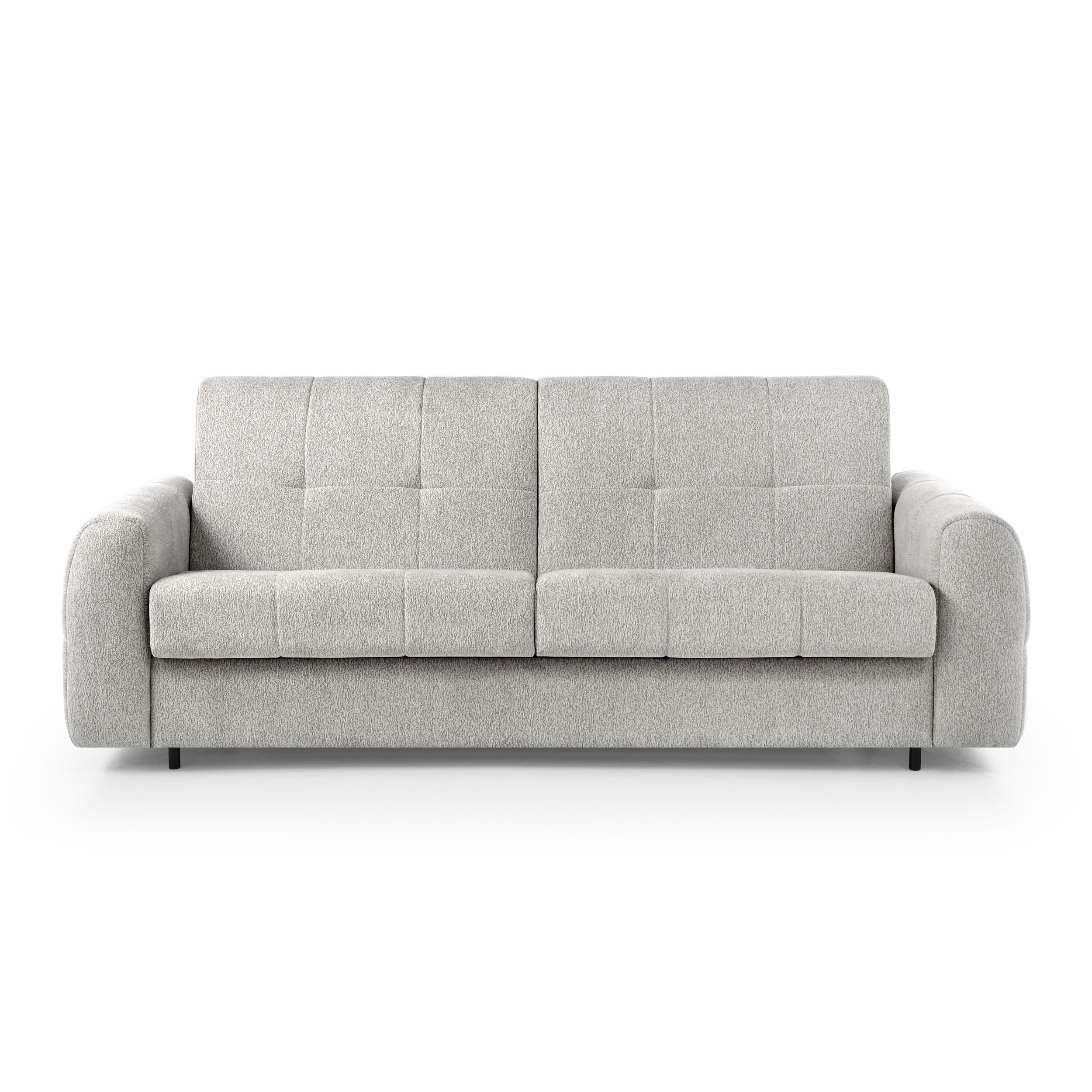 SCHLAFSOFA Pireus mit italienischem Gestell, 180x200, Graubeige - Beige/Schwarz, Textil (250/90/100cm) - Beautysofa
