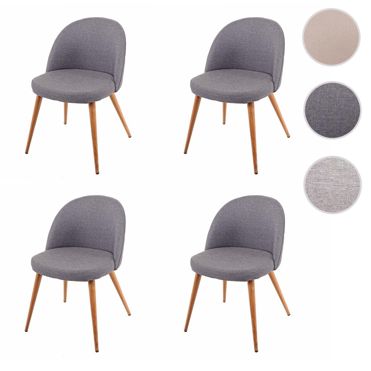 ESSZIMMERSTUHL Anthrazit 4er-Set - Dunkelgrau/Anthrazit, Textil (48/77/46cm) - MCW