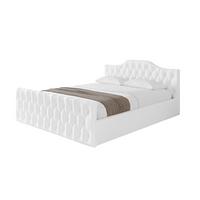 POLSTERBETT mit Bettkasten, Fußteil und Lattenrost, Boxbett mit Matratze H3/H4 - FALIO-Z-V1 120x200 Weiß Kunstleder - Weiß Hochglanz, Holzwerkstoff/Textil (120/200cm) - ALTDECOR