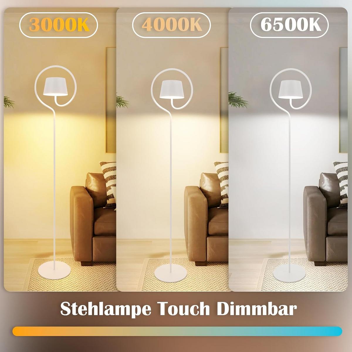 STEHLAMPE Thalia 22.5/20/120 cm - Weiß, Metall (22.5/20/120cm) - ZMH