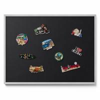 MAGNETTAFEL 80x60 cm Silberner Rahmen Farbe Schwarz - Bronzefarben, Metall (80/60/0.4cm) - TULUP