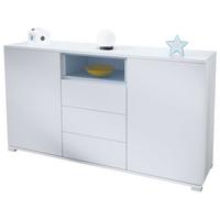 SIDEBOARD Skadu Denim matt - Pastellblau, Holzwerkstoff (138.5/75.5/35cm) - Vladon