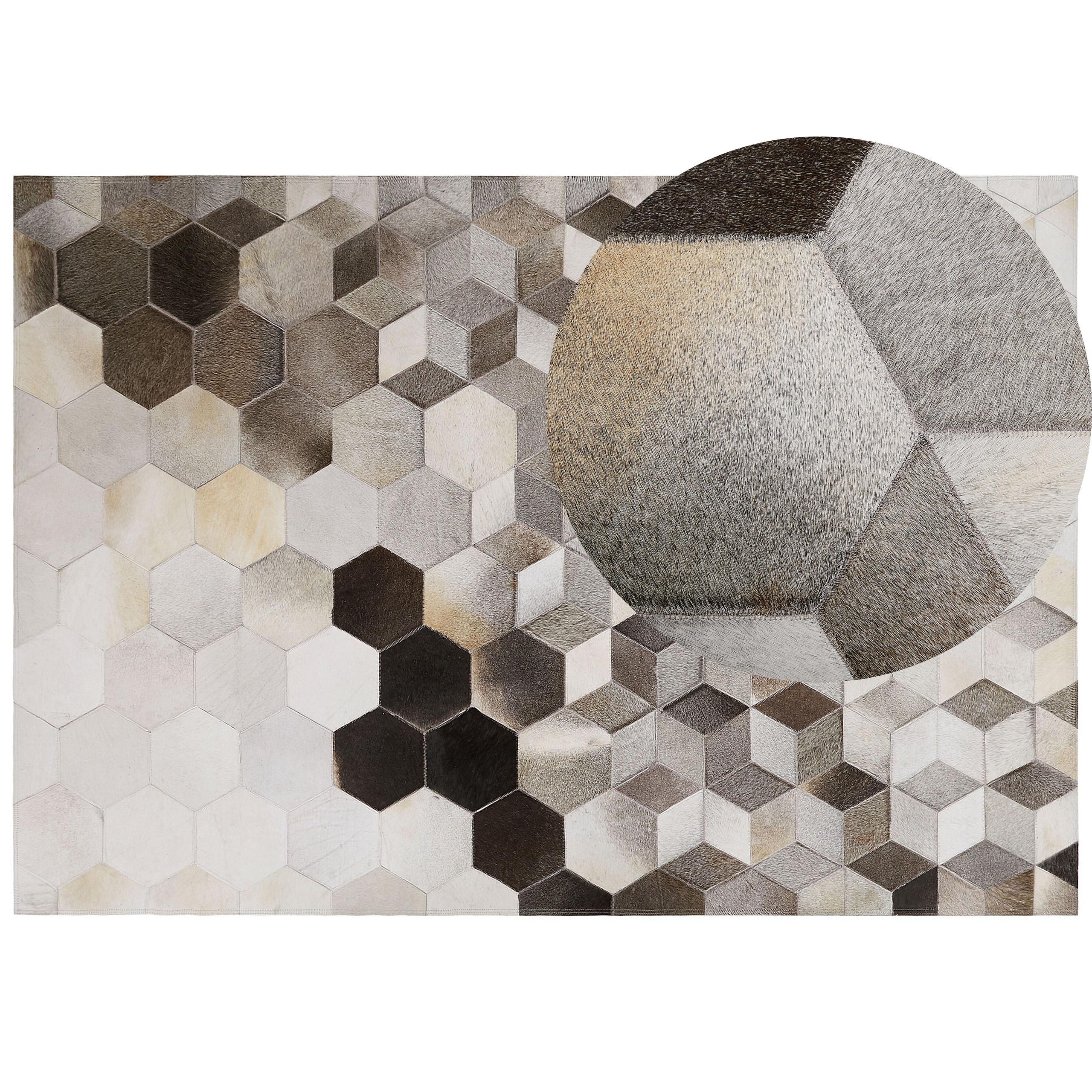 KURZFLOR-TEPPICH Sason 230/160 cm - Beige, Fell (160/230cm) - Beliani