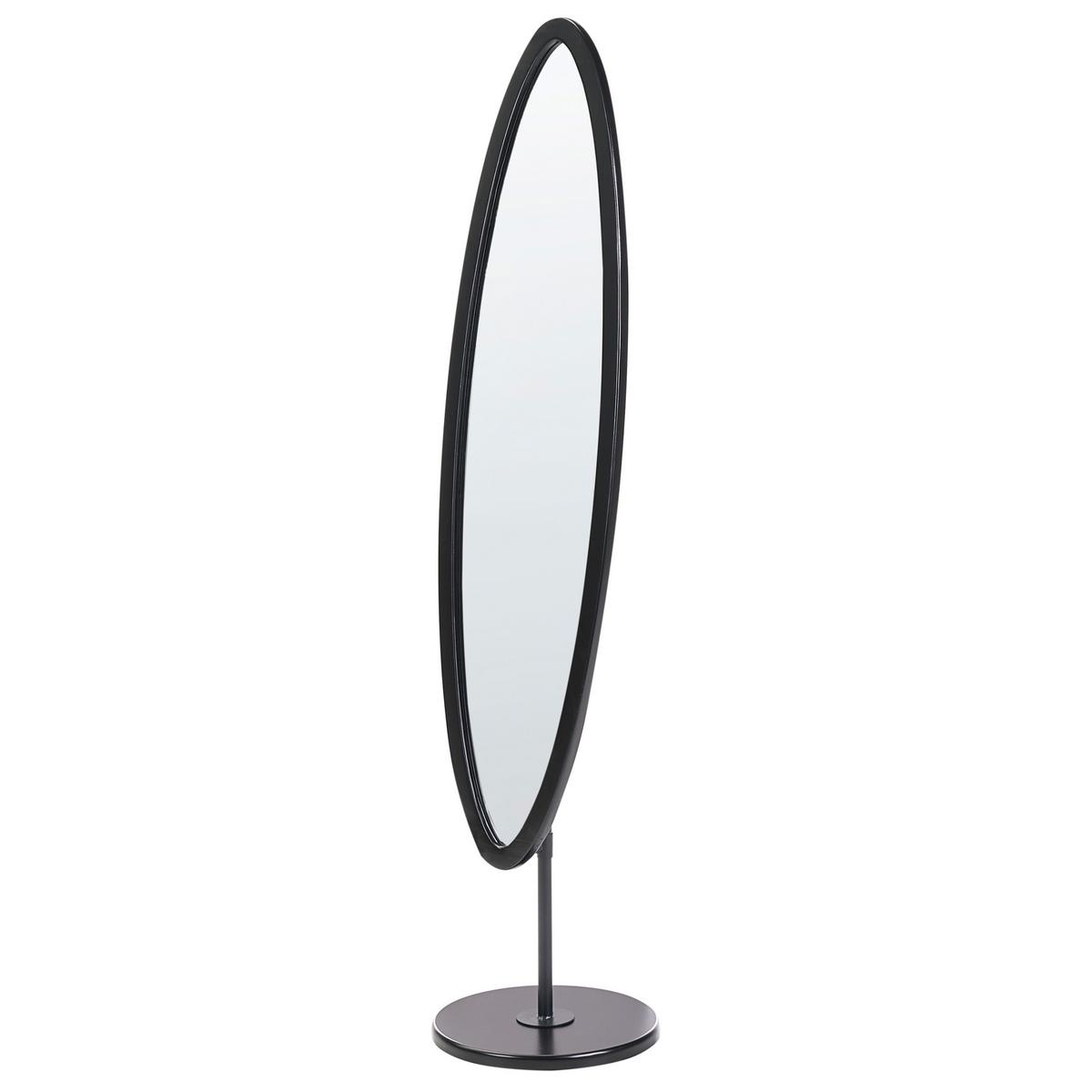 STANDSPIEGEL 167 cm Schwarz Louvigny - Schwarz, Holzwerkstoff (40/167/38cm) - Beliani