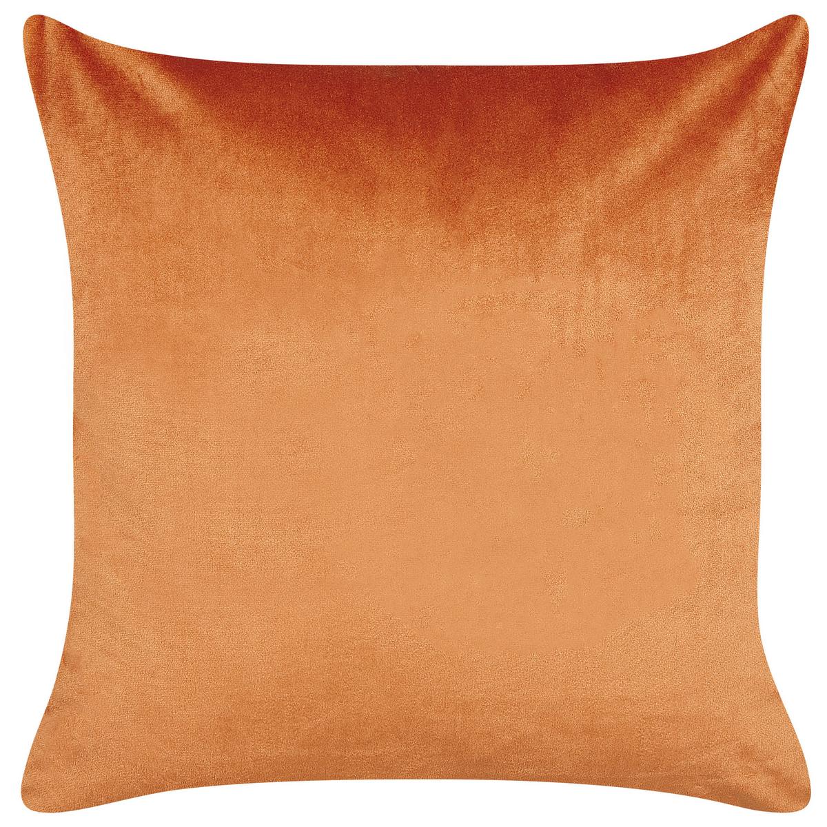 DEKOKISSEN 2er-Set Orange 45/45 cm Crocus - Orange, Textil (45/45cm) - Beliani