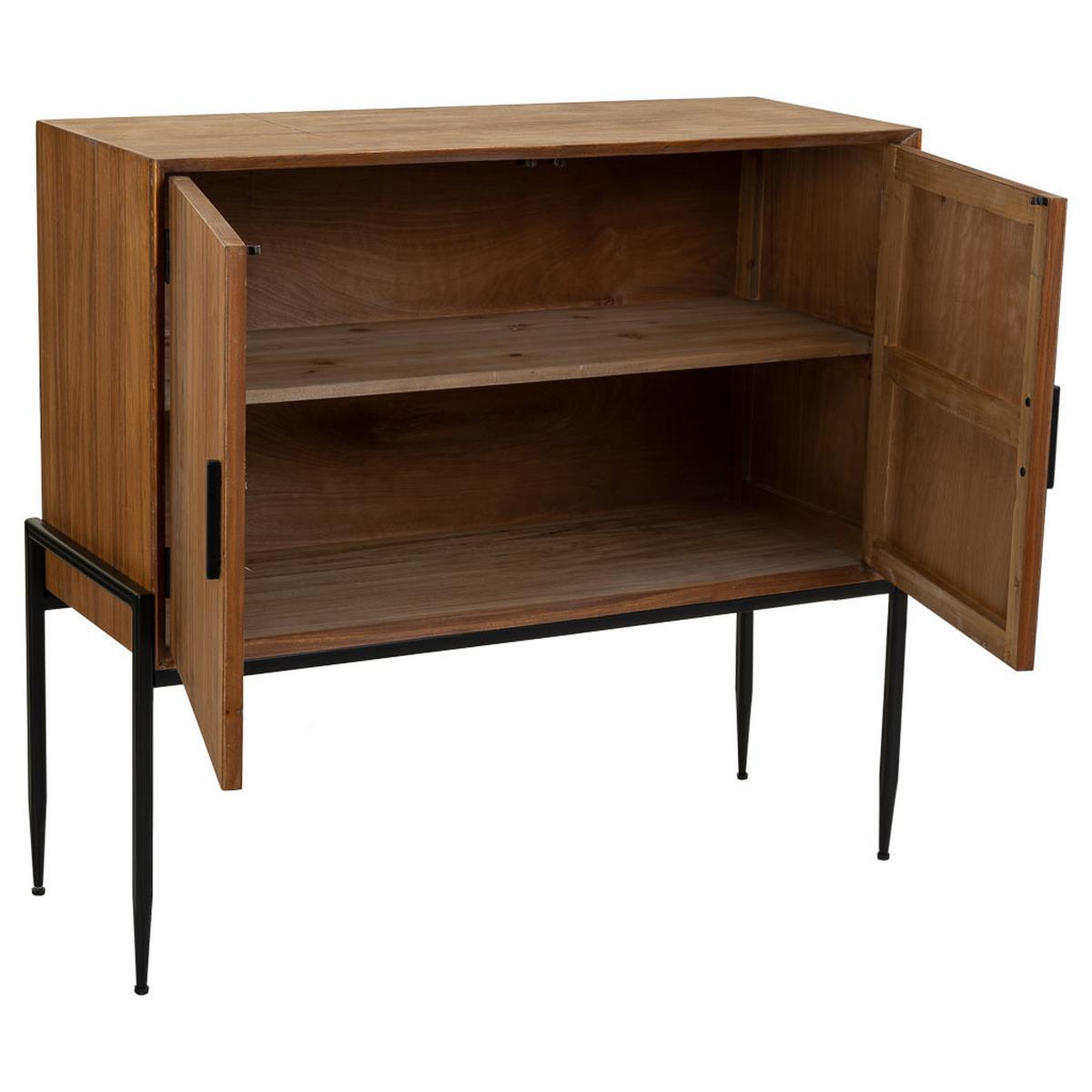 ANRICHTE aus Holz und Metall 110x40x99 cm - Braun, Metall (110/99/40cm) - Wanderlust