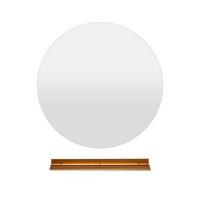 BADEZIMMERSPIEGEL Silber - Silberfarben, Glas (60/3/60cm) - COSTWAY