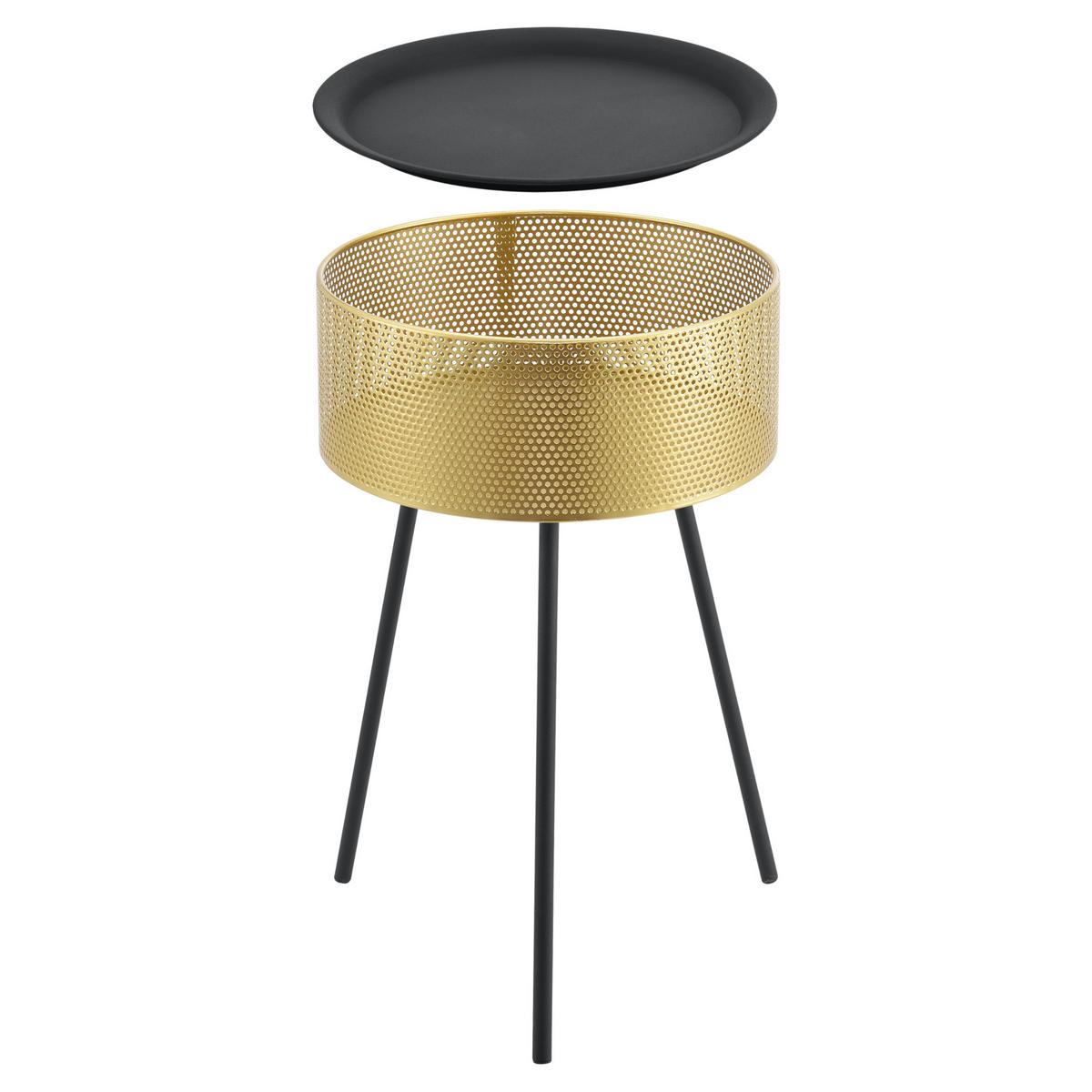 BEISTELLTISCH Gällivare - Goldfarben, Holzwerkstoff (40/40/65cm) - [en.casa]