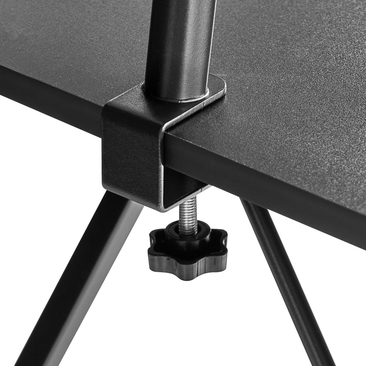 ECKSCHREIBTISCH Schwarz 180/140 cm mit Stauraum Tacony - Schwarz, Holzwerkstoff (140/180/94cm) - Beliani