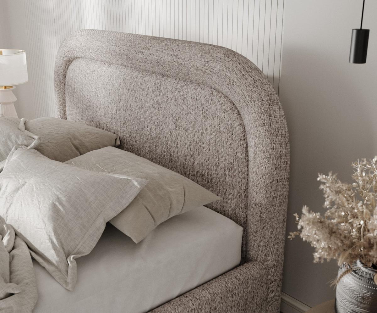 POLSTERBETT Zoya 120/200 cm Beige im Neve Stoff - Beige/Naturfarben, Holz/Holzwerkstoff (120/200cm) - AltaBeds