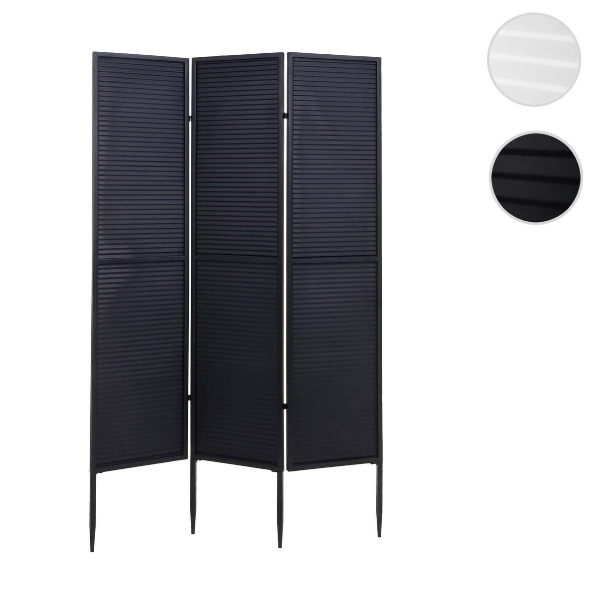 GARTEN-PARAVENT Schwarz - Schwarz, Metall (121/200/2cm) - MCW