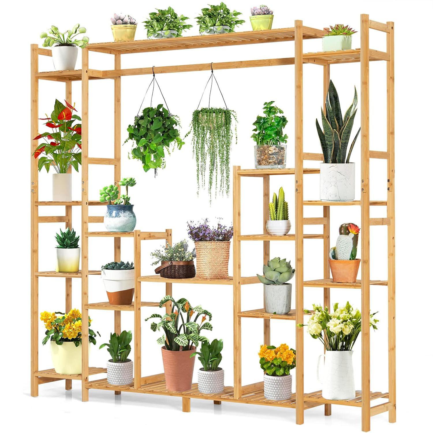 BLUMENSTÄNDER Natur - Naturfarben, Naturmaterialen (167/166/30cm) - COSTWAY
