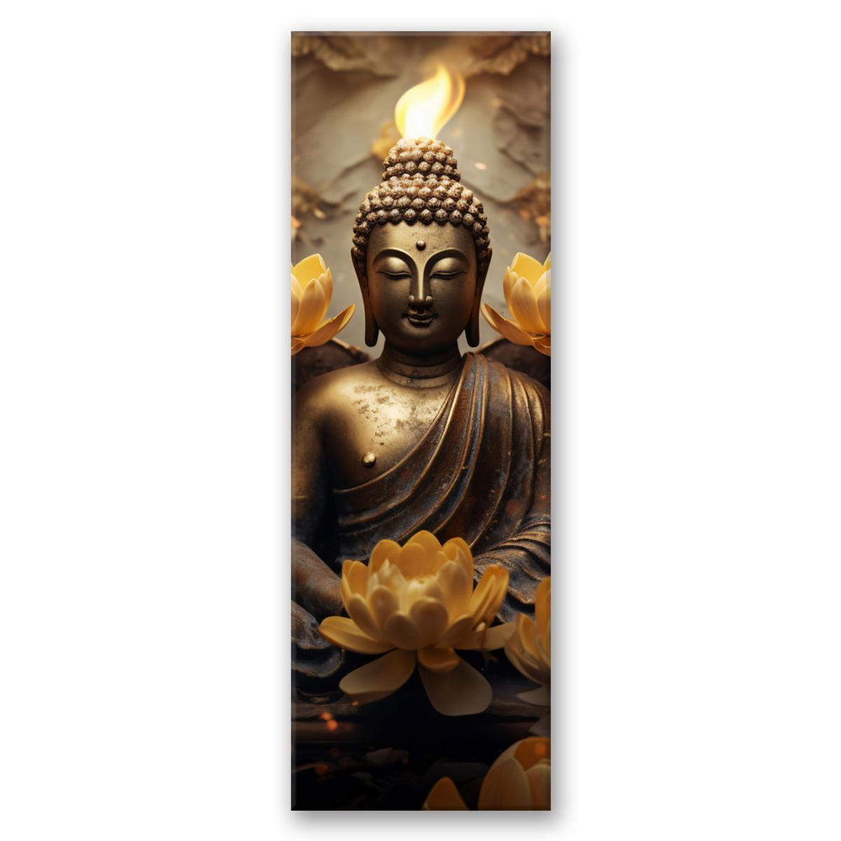KUNSTDRUCK Gold 50/150 cm - Goldfarben, Textil (50/150cm) - KUNSTLOFT