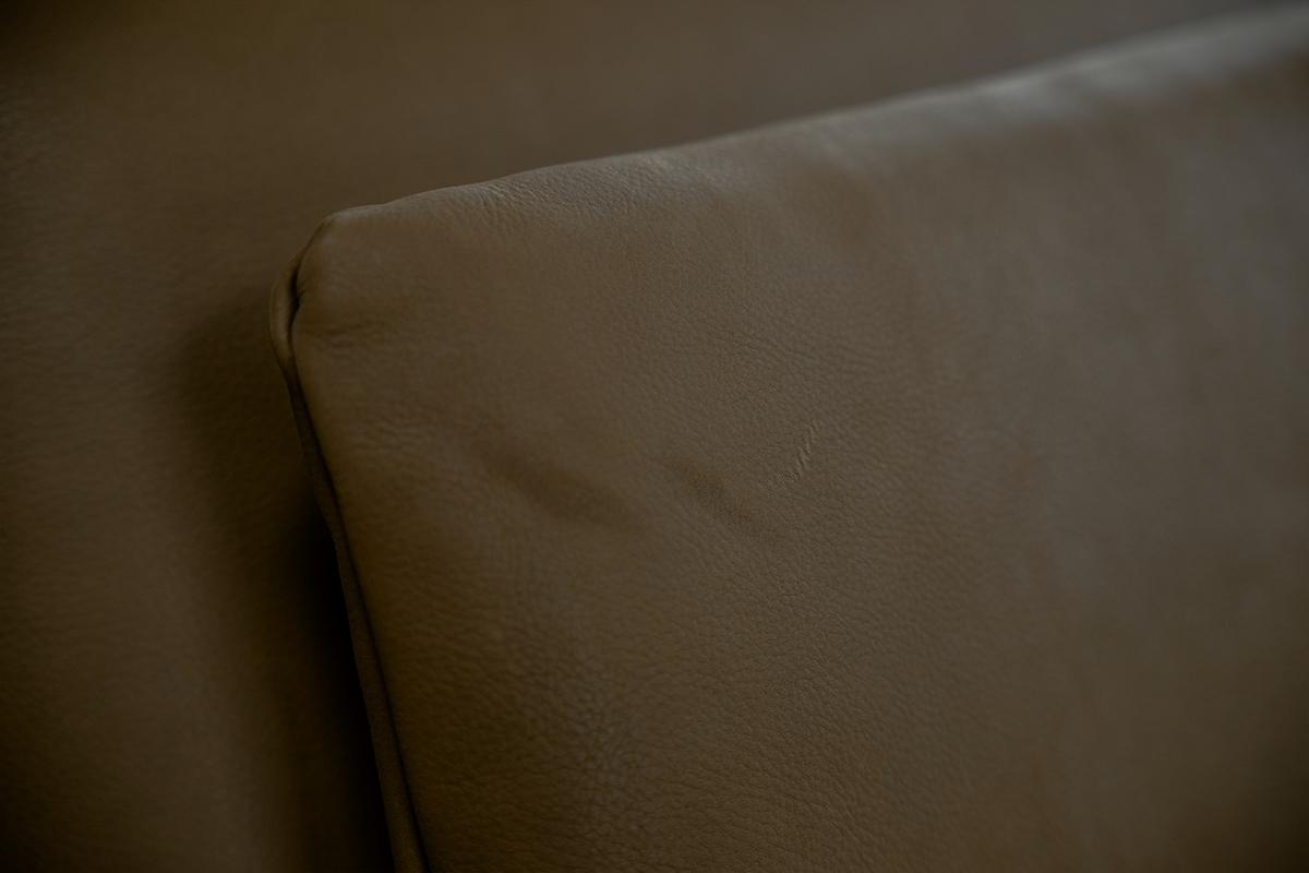 MODULSOFA WIOLO Dunkelbraun Leder - Dunkelbraun/Silberfarben, Leder/Metall (350/83/240cm) - KAWOLA