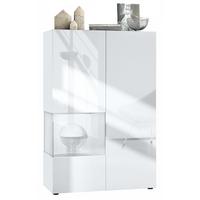 VITRINE Morena Einsatz in Weiß matt - Weiß, Holzwerkstoff (91.5/136.5/37cm) - Vladon