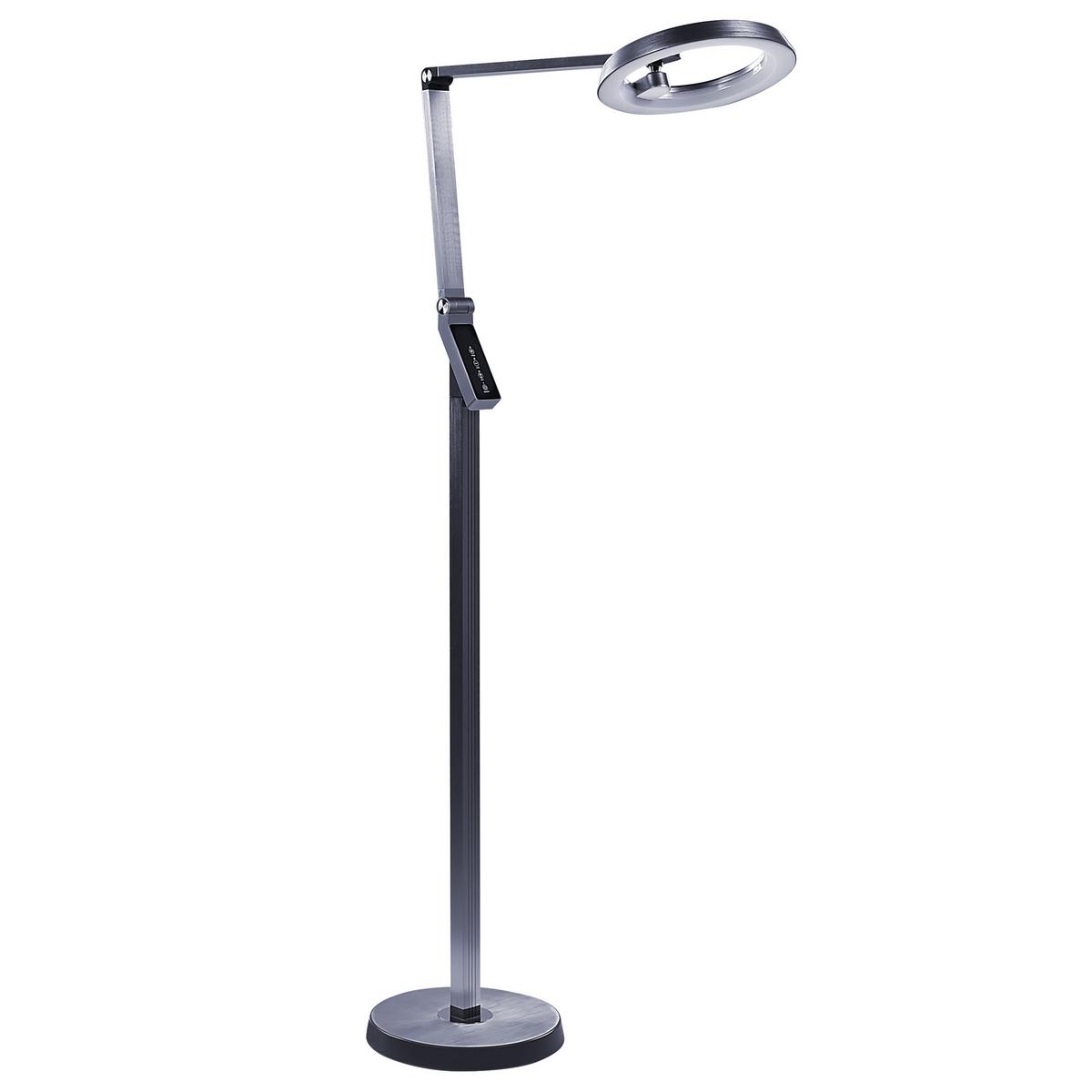 STEHLAMPE Carina 27/63/170 cm - Grau, Kunststoff (27/27/170cm) - Beliani
