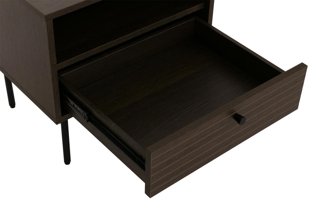 NACHTTISCH rechteckig Dunkelbraun - Dunkelbraun, Holz (50/50/40cm) - MCW