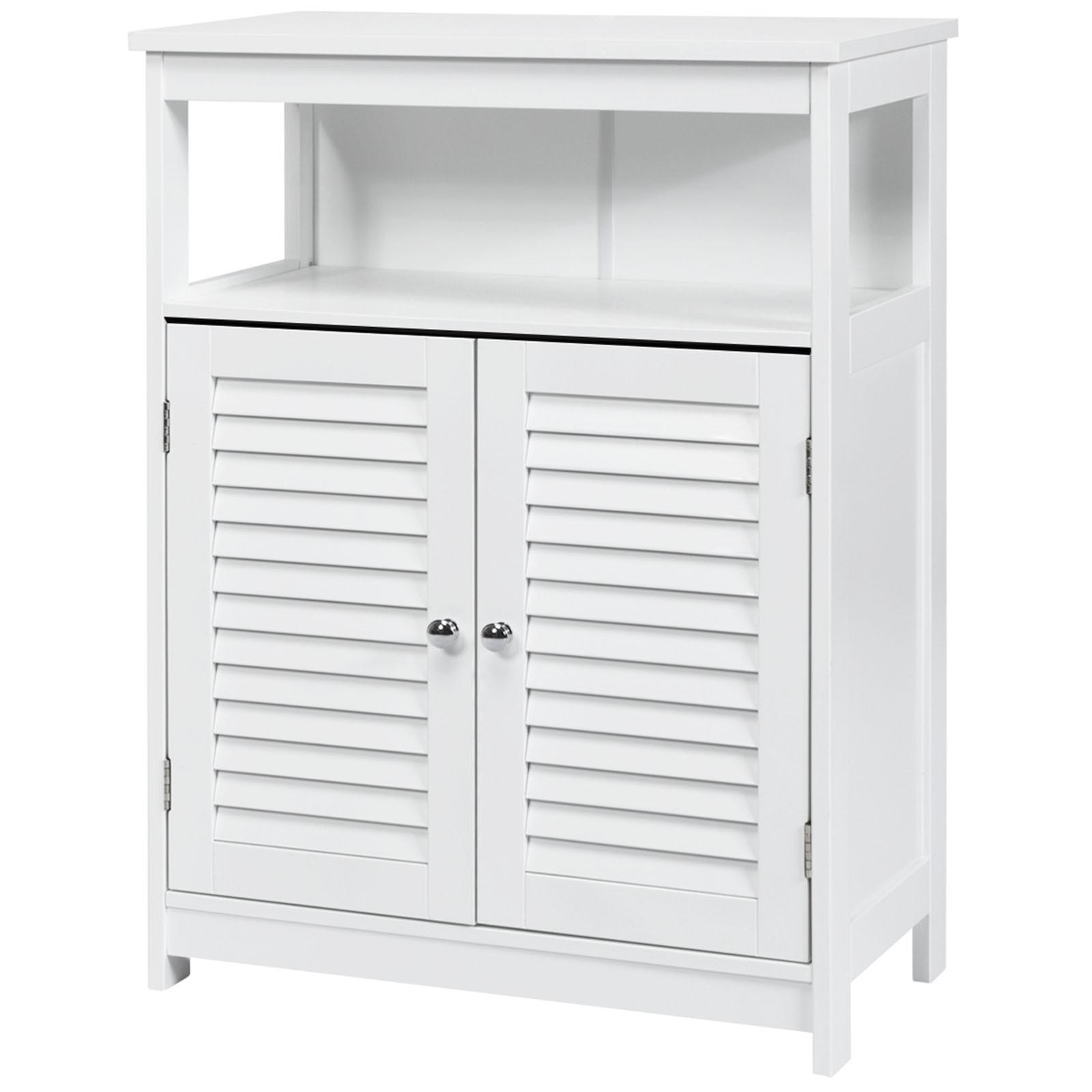 BADSCHRANK Weiß - Weiß, Holz (60/80/30cm) - COSTWAY