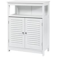 BADSCHRANK Weiß - Weiß, Holz (60/80/30cm) - COSTWAY