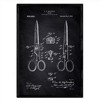 POSTER Schere Patent A3 Rahmenlos - Schwarz, Papier (29.7/5/42cm) - Nacnic