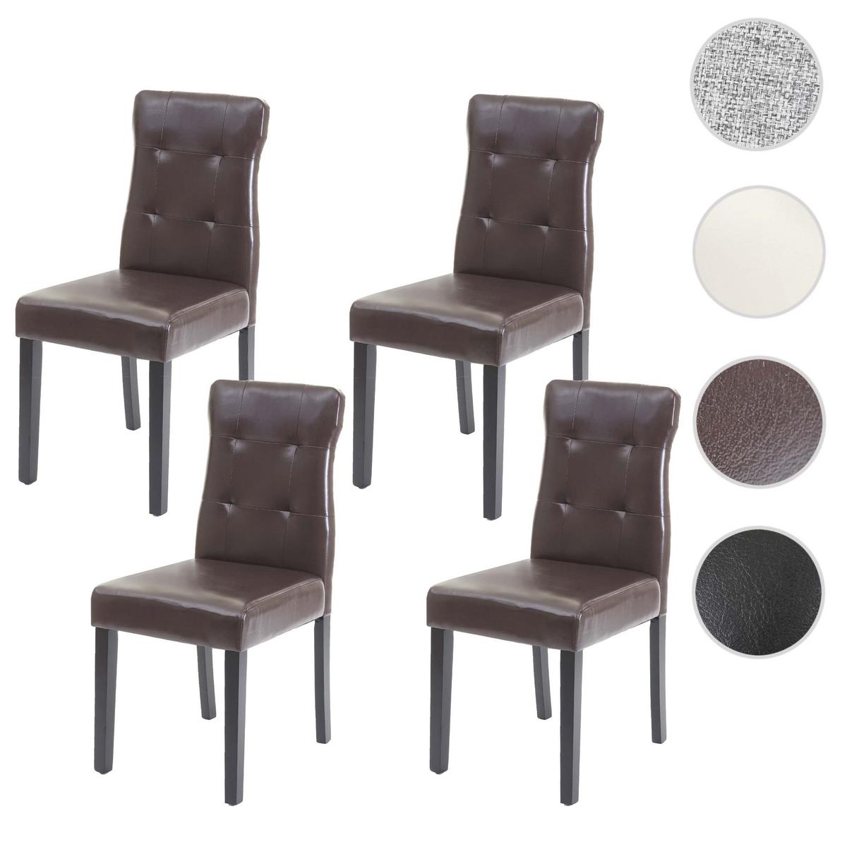 ESSZIMMERSTUHL Braun 4er-Set - Braun, Textil (41/88/55cm) - MCW