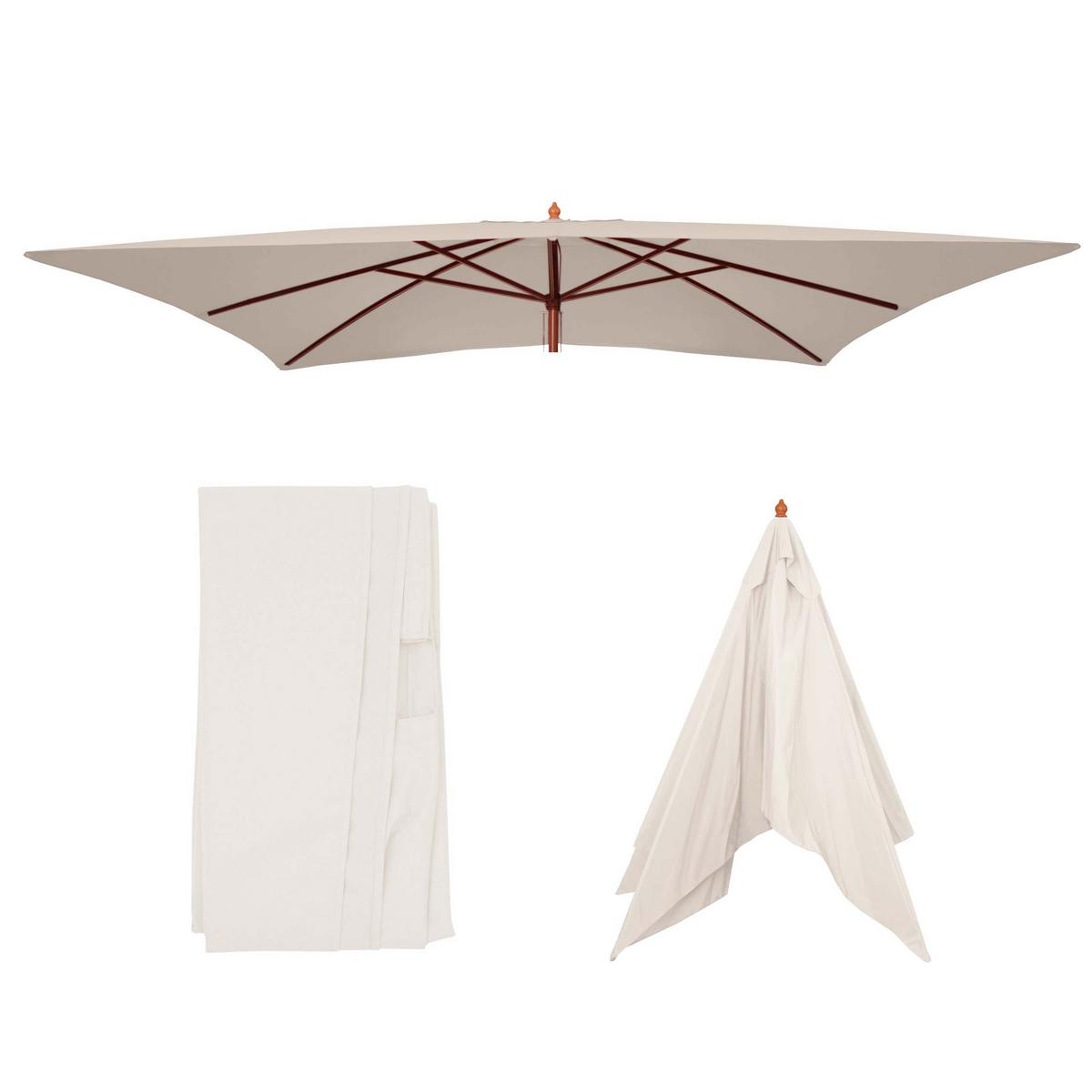 ERSATZ-BEZUG FÜR SCHIRM Cremeweiß - Weiß, Textil (390/290cm) - MCW