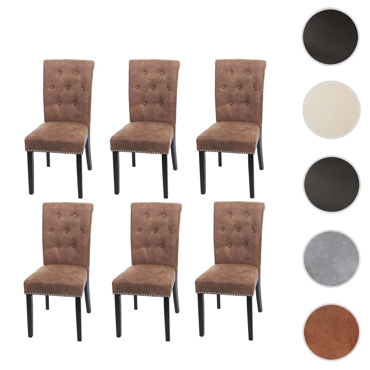 ESSZIMMERSTUHL FIELD 2 Dunkelbraun 6er-Set - Dunkelbraun/Braun, Textil (47/98/62cm) - MCW