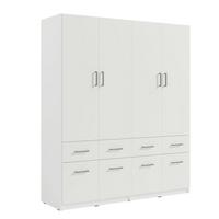 DREHTÜRENSCHRANK RYGEN 180,3/197,5/53,3cm 4-türig Weiß - Weiß, Holzwerkstoff (180.3/197.5/53.3cm) - MASSENO