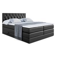 BOXSPRINGBETT VELANTO-BZ KING - 180 x 200 - H3/H4 - Schwarz Hochglanz - Schwarz Hochglanz, Holzwerkstoff (180/200cm) - ALTDECOR