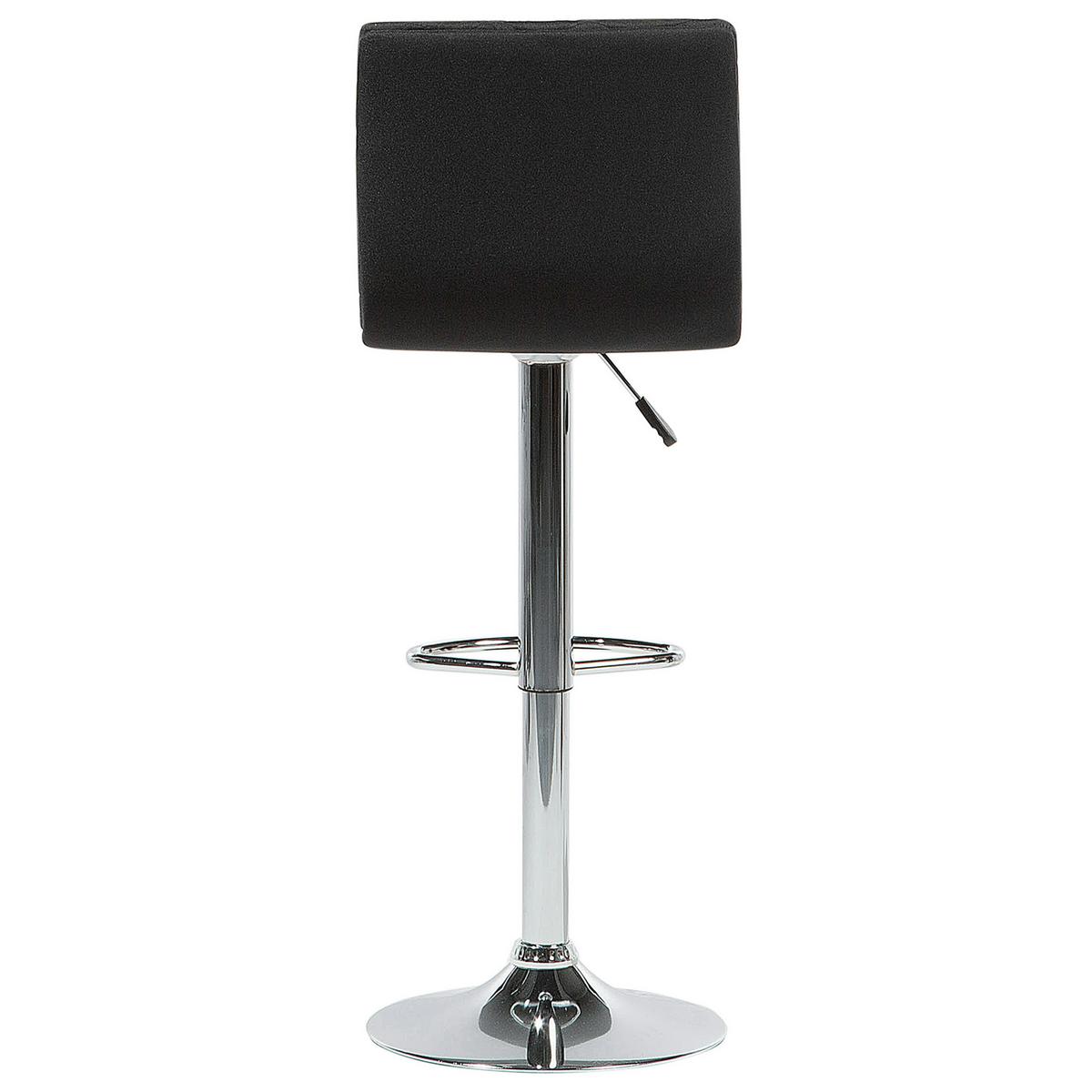BARHOCKER 2er-Set Polsterbezug Schwarz Orlando - Schwarz, Textil/Metall (38/110/38cm) - Beliani