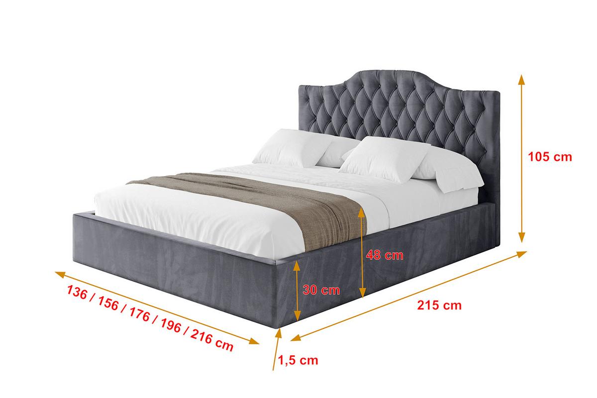 POLSTERBETT mit Bettkasten und Lattenrost, Boxbett ohne Matratze - FALIO 120x200 Dunkelgrau - Dunkelgrau, Holzwerkstoff/Textil (120/200cm) - ALTDECOR