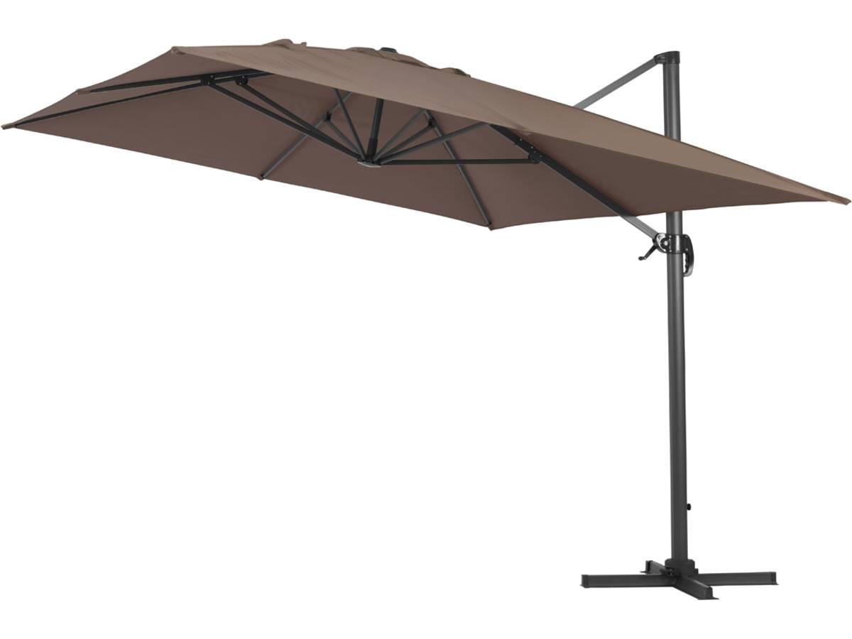 SONNENSCHIRM sun 4 Braun - Braun, Metall (400/300cm) - Habitat Garten