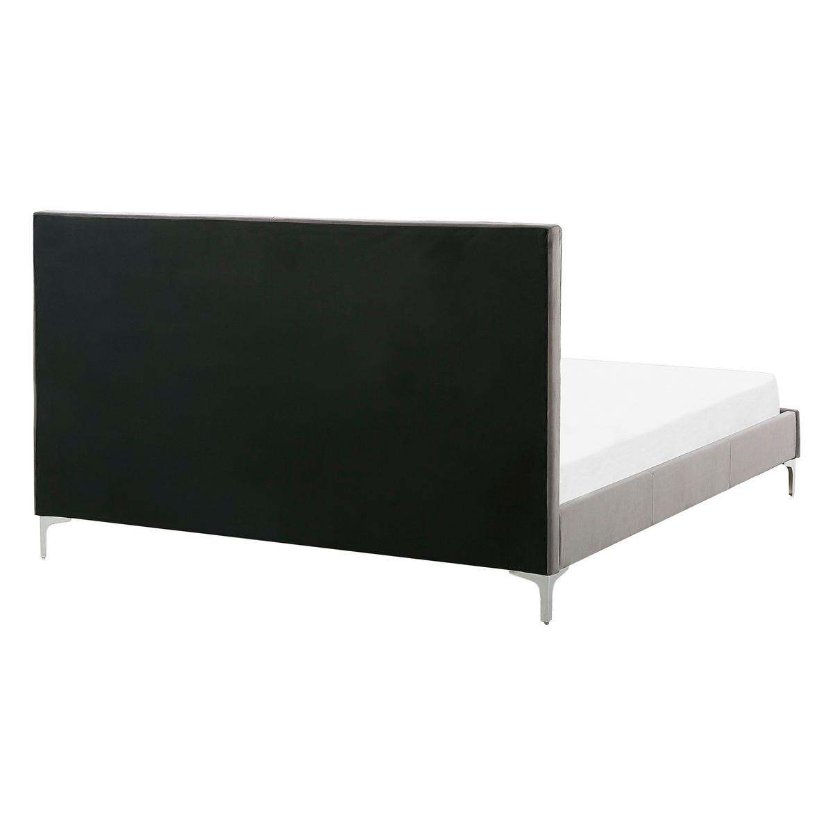 POLSTERBETT 140/200cm Grau Ambert - Grau, Textil (140/200cm) - Beliani