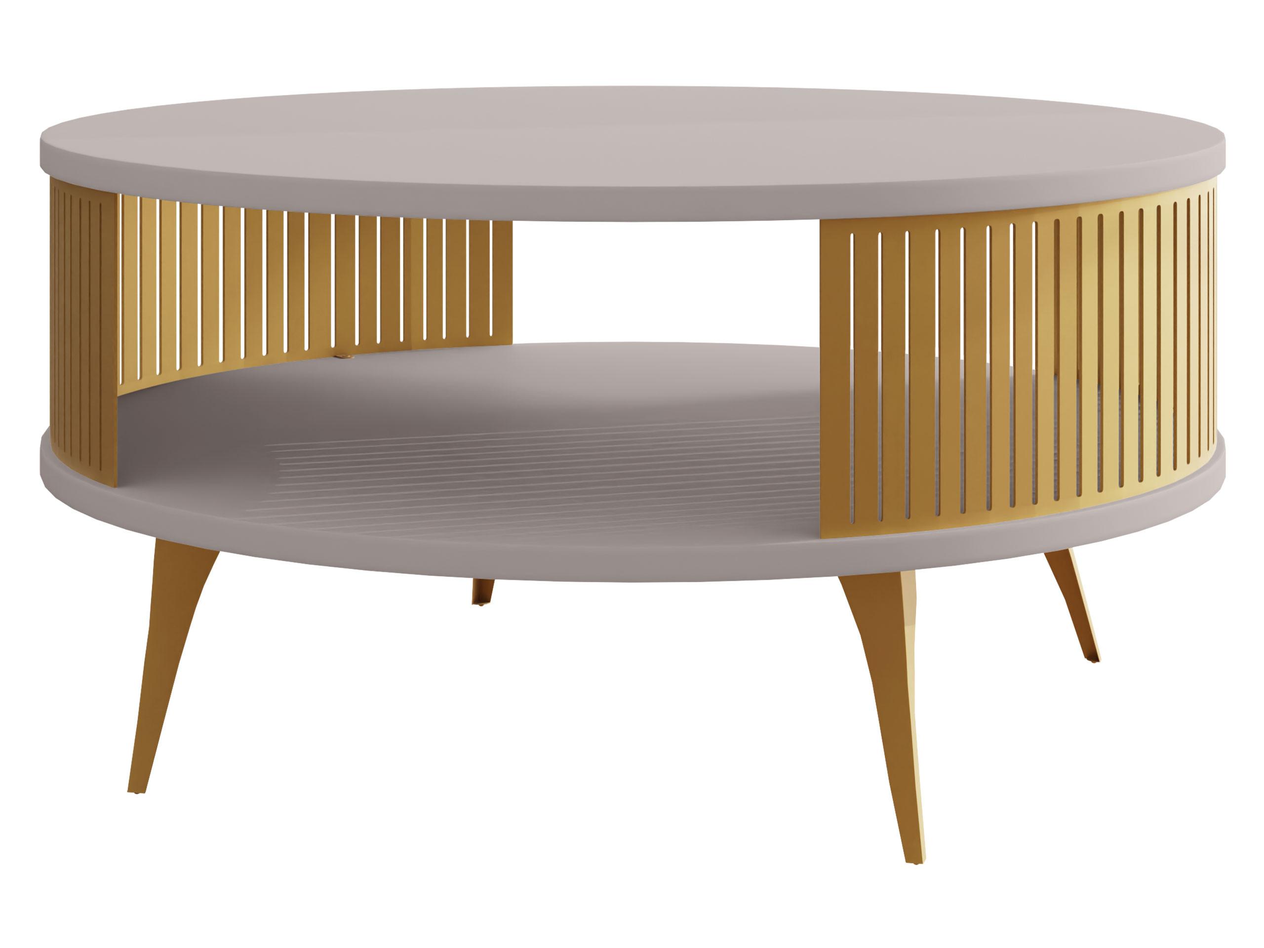 COUCHTISCH Roenni Gold - Kaschmir/Goldfarben, Holzwerkstoff/Metall (75/75/44cm) - MIRJAN24